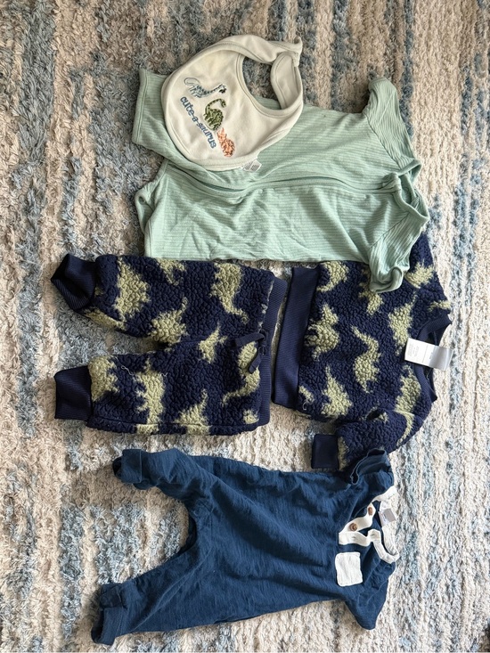 Other - Navy + Olive Sherpa Two-Piece Set